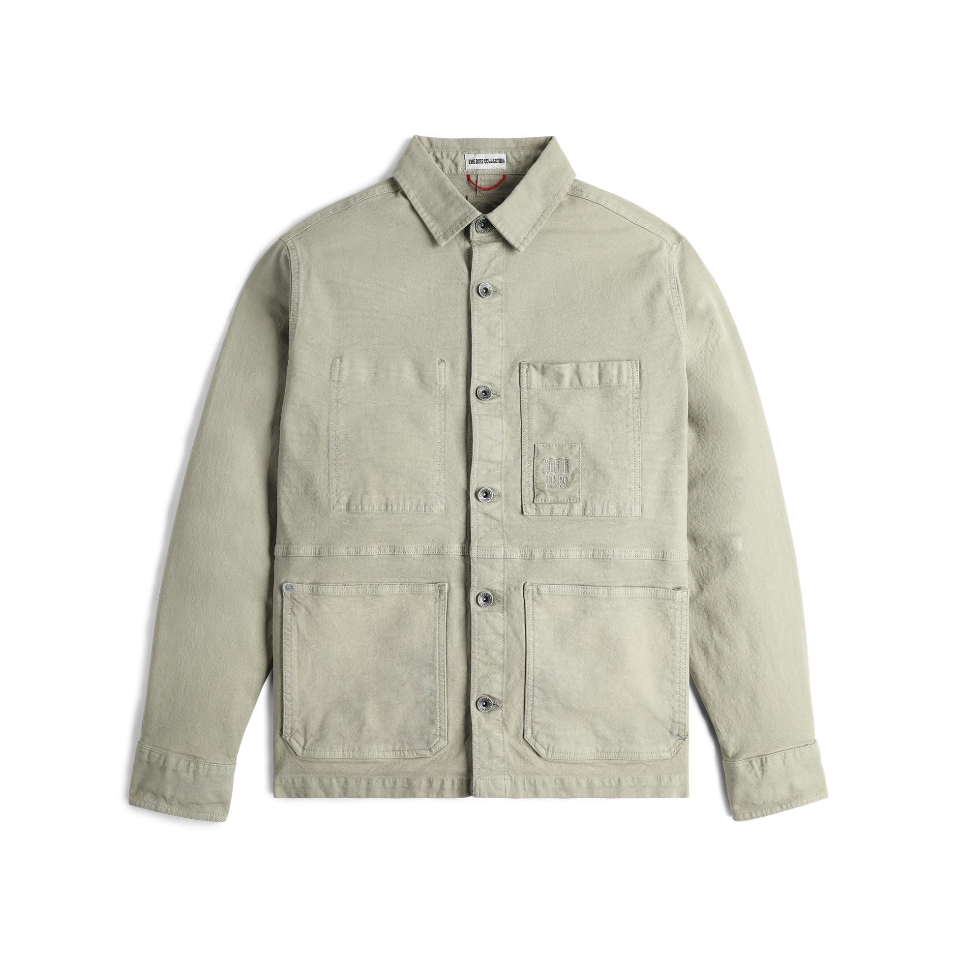 Front View of Topo Designs Dirt Utility Jacket - Men's  in "Dried Sage"