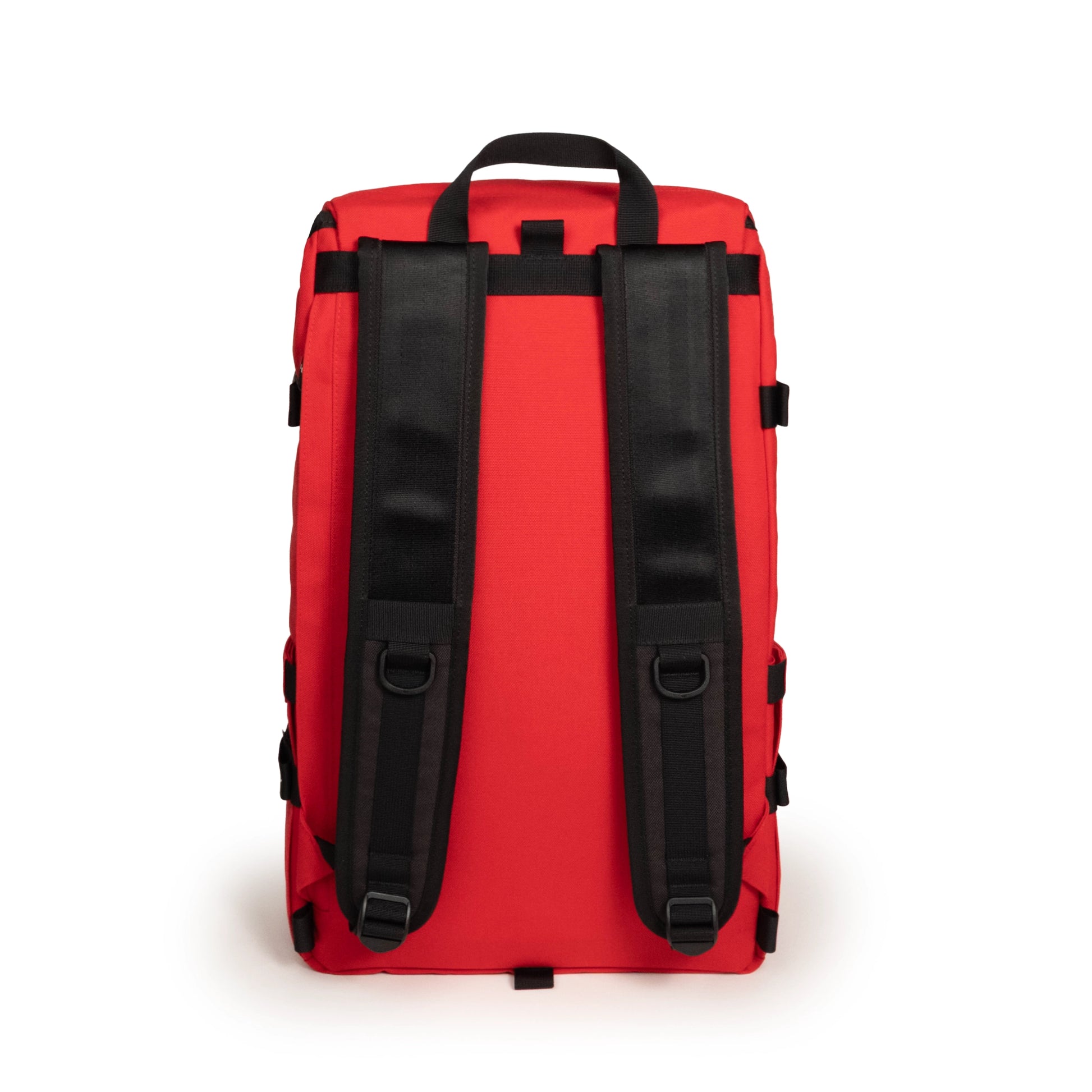 Back view of Topo Designs Klettersack Classic vintage-inspired rucksack backpack in "Salsa".