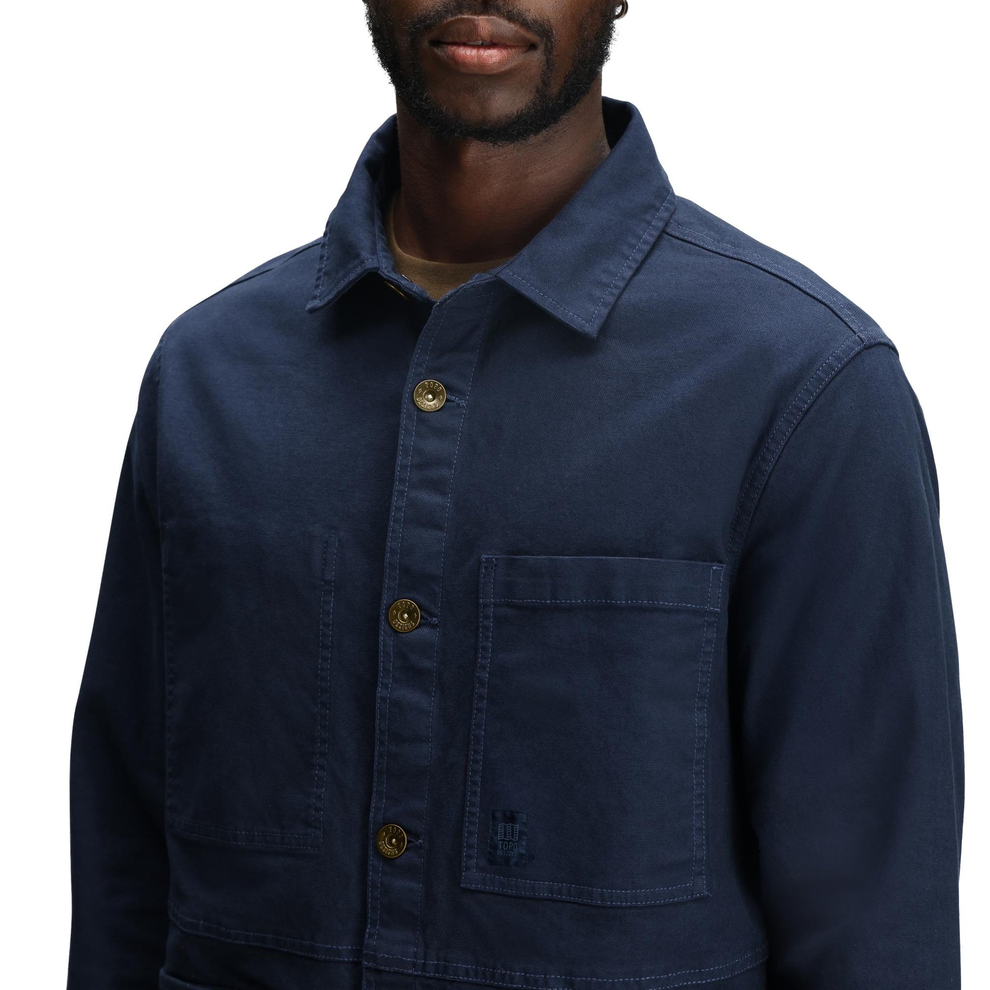 General Detail shot of Topo Designs Utility Jacket - Men's in "Midnight"