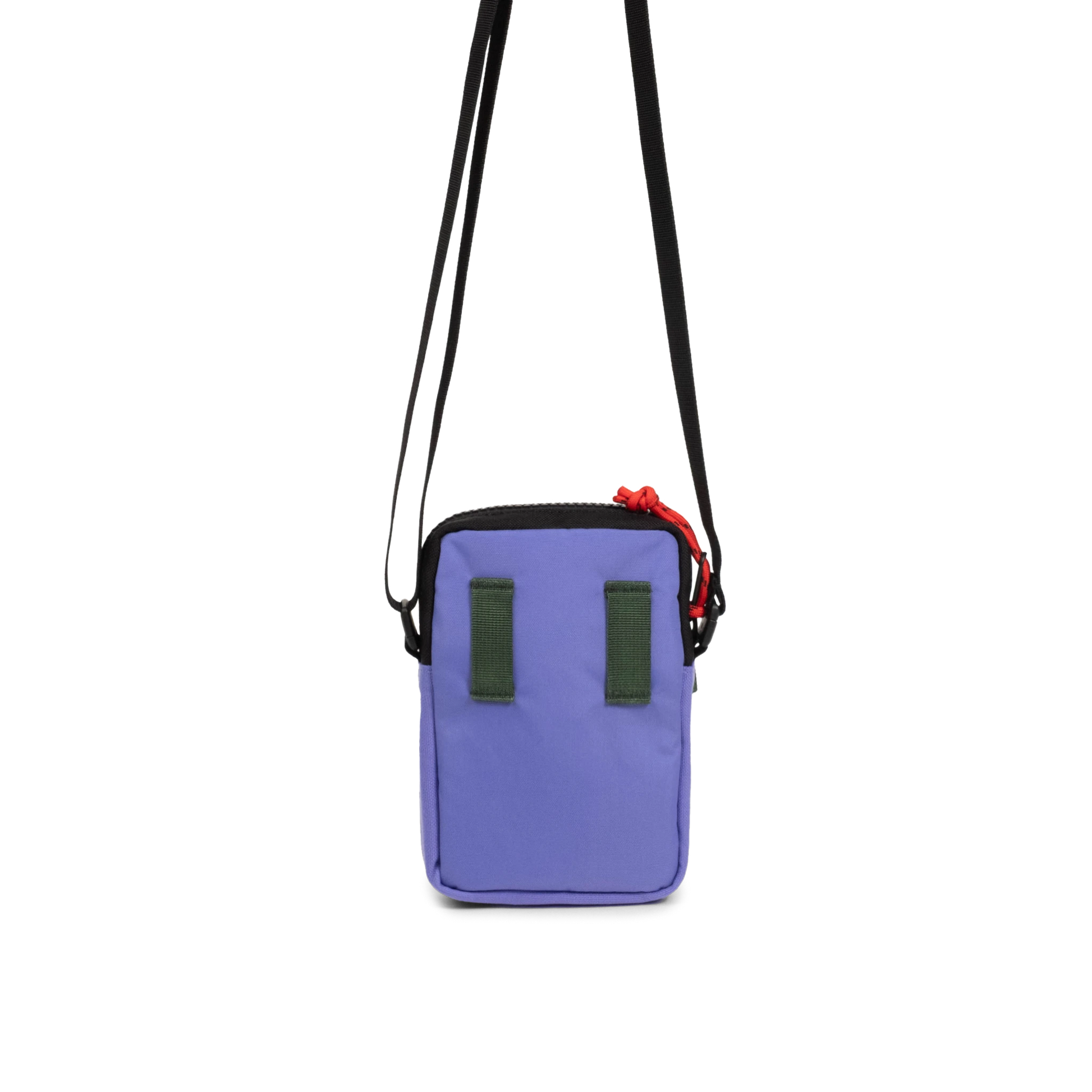 Back View of Topo Designs Mini Shoulder Bag in "Very Peri / Forest"
