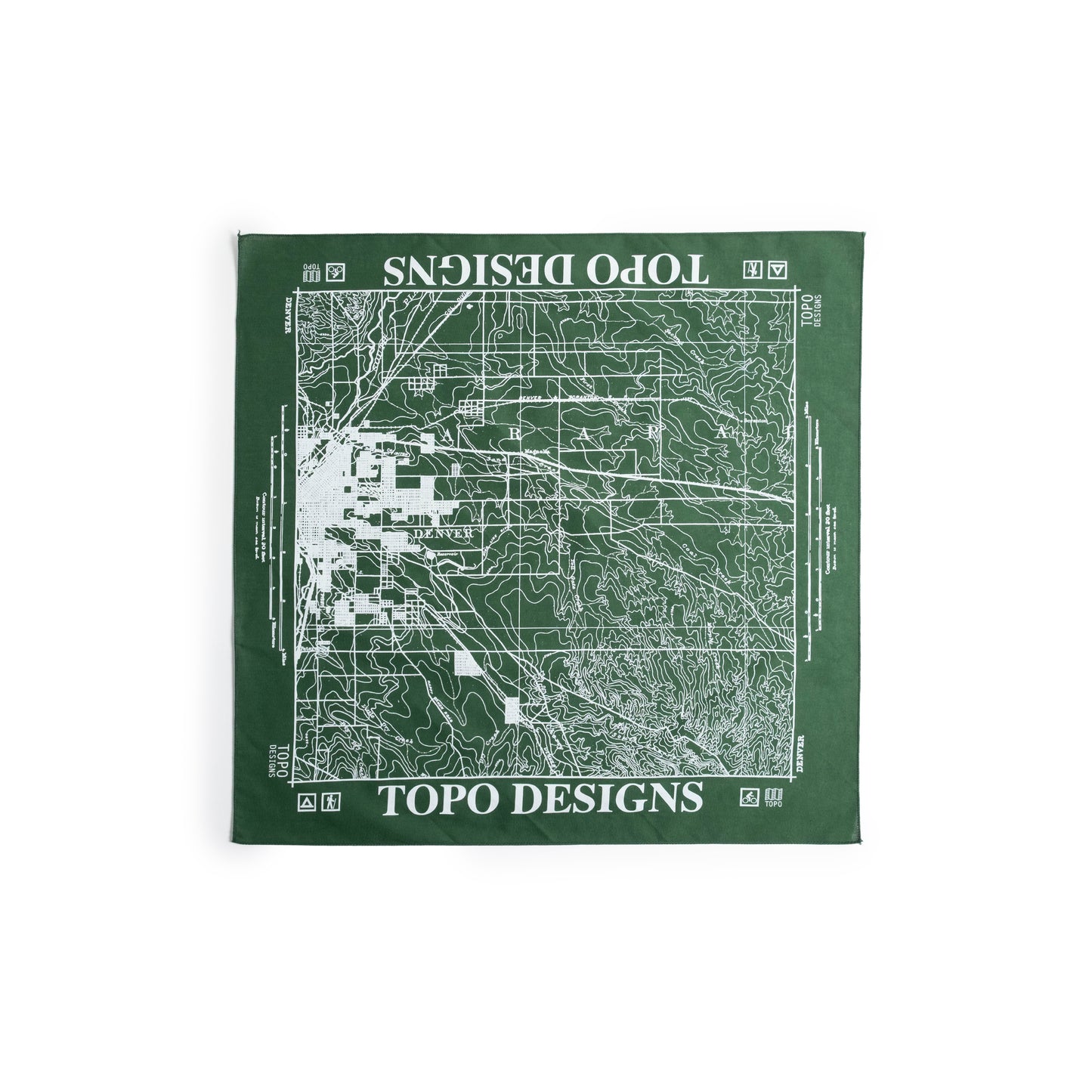 Topo Designs x Pine Printshop Bandana in "Denver Forest"