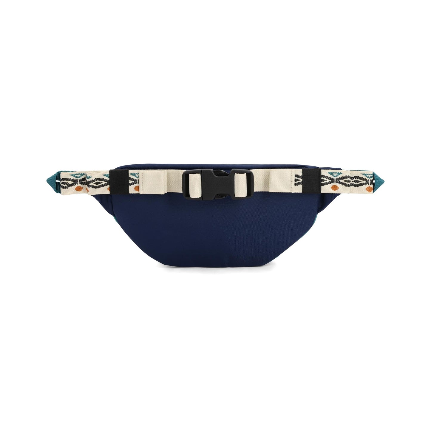 Back View of Topo Designs Mountain Waist Pack in "Black / Tectonic"