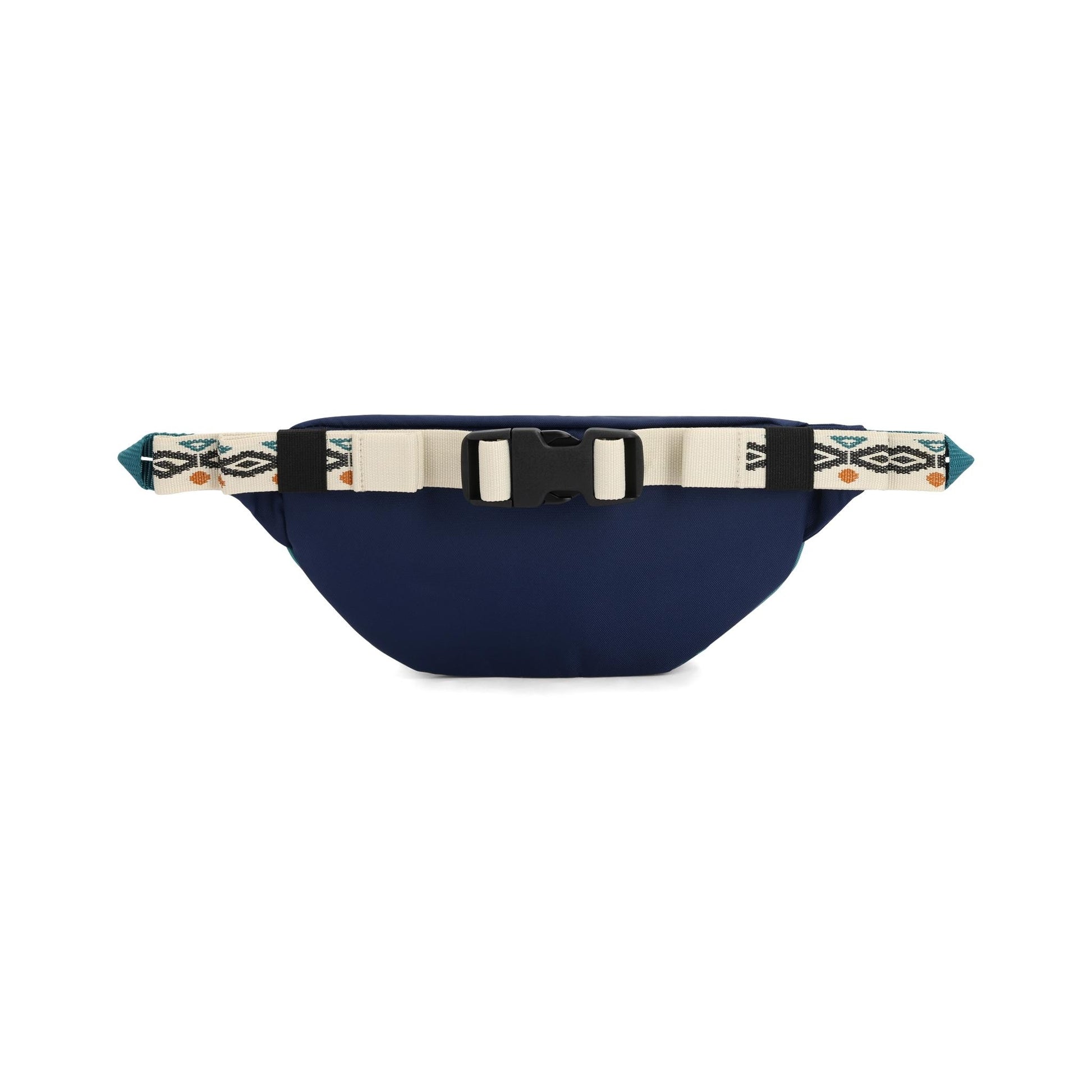 Back View of Topo Designs Mountain Waist Pack in "Black / Tectonic"