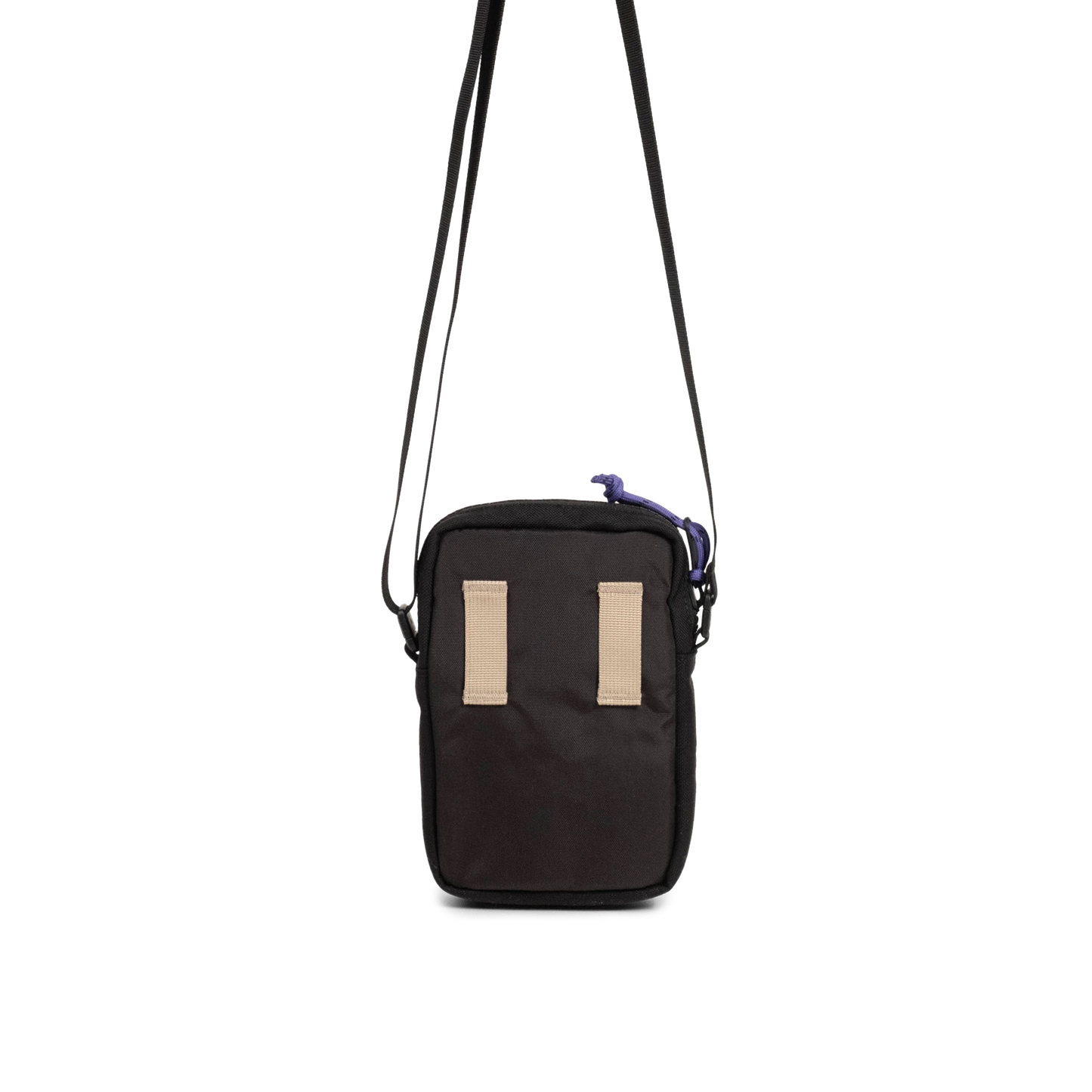 Back View of Topo Designs Mini Shoulder Bag in "Classic Blue / Black"