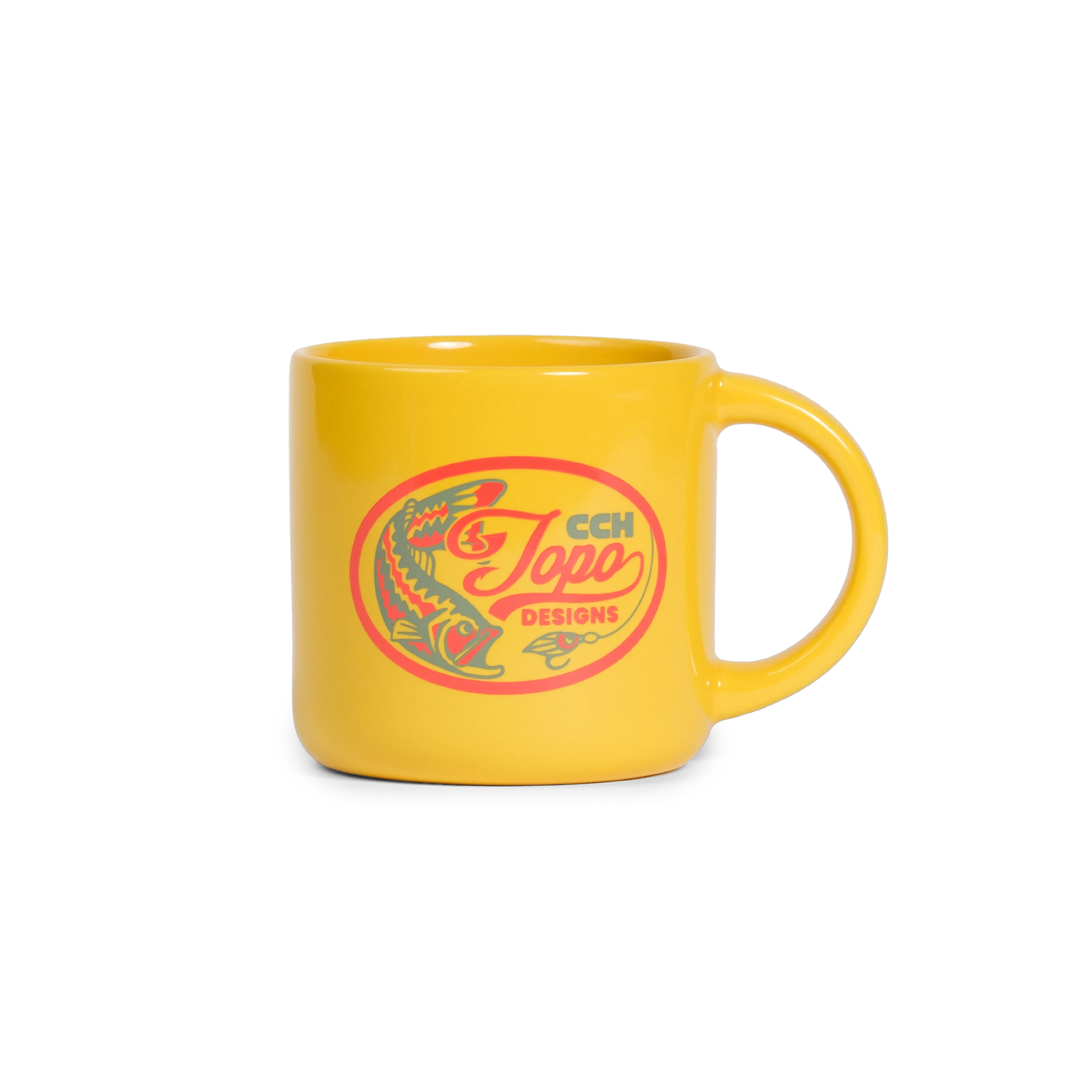 Topo Designs x CCH x Pine Printshop Mug - 14 oz in "Minolo Yellow"