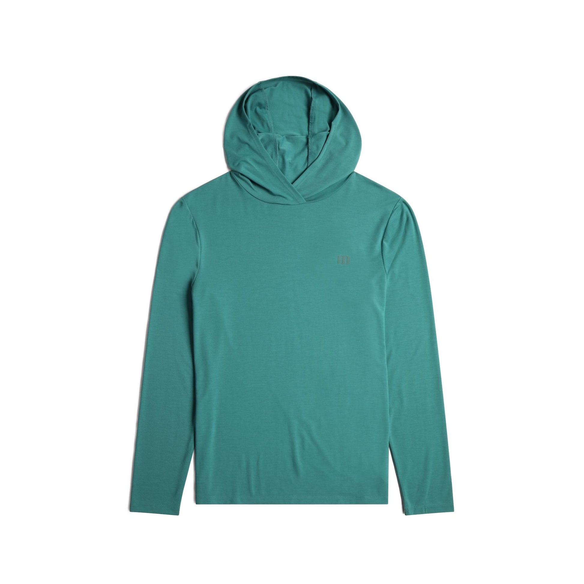 Front View of Topo Designs Global Tek Hoodie - Men's in "Caribbean"