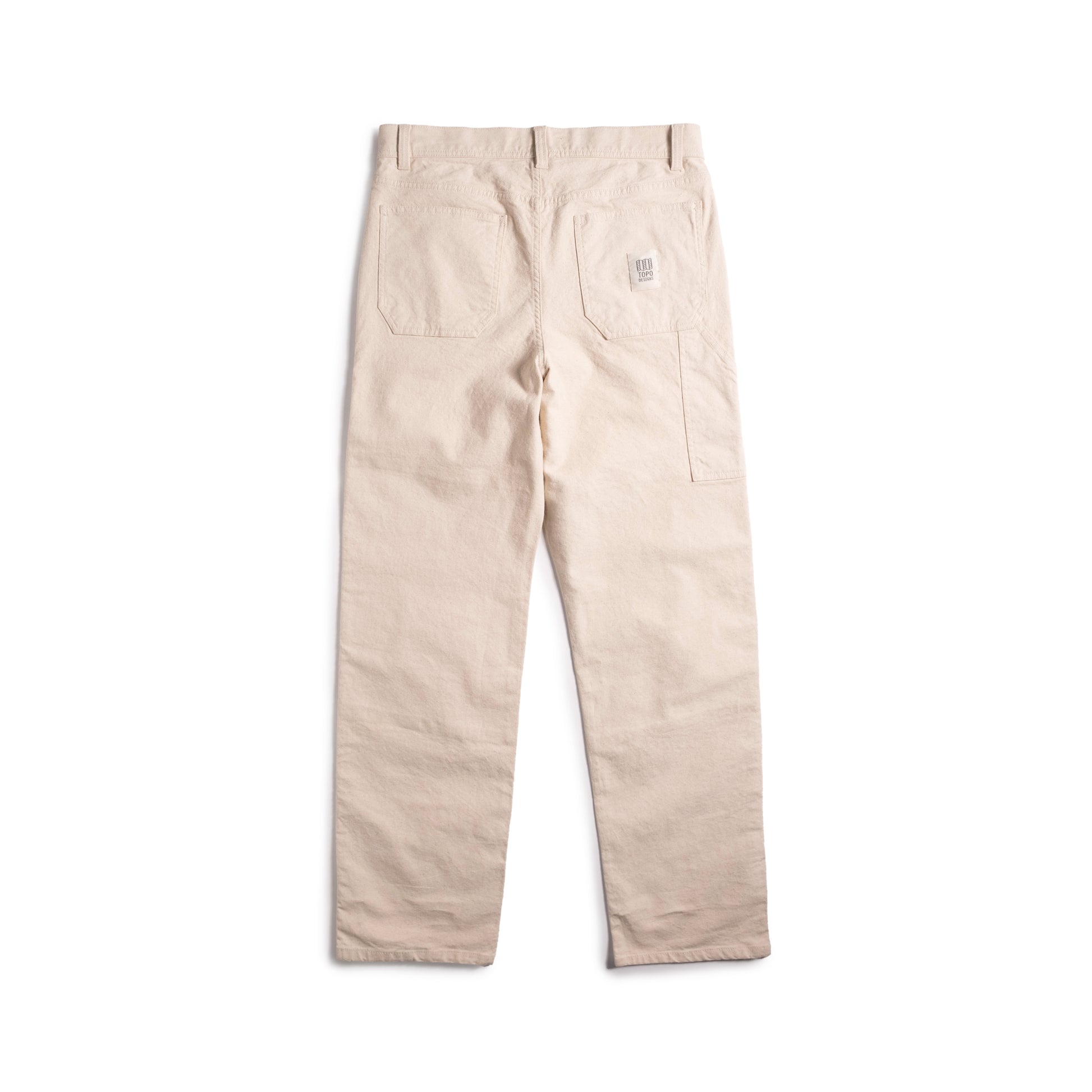 Back shot of Topo Designs Utility Pants Undyed - Men's in "Undyed"