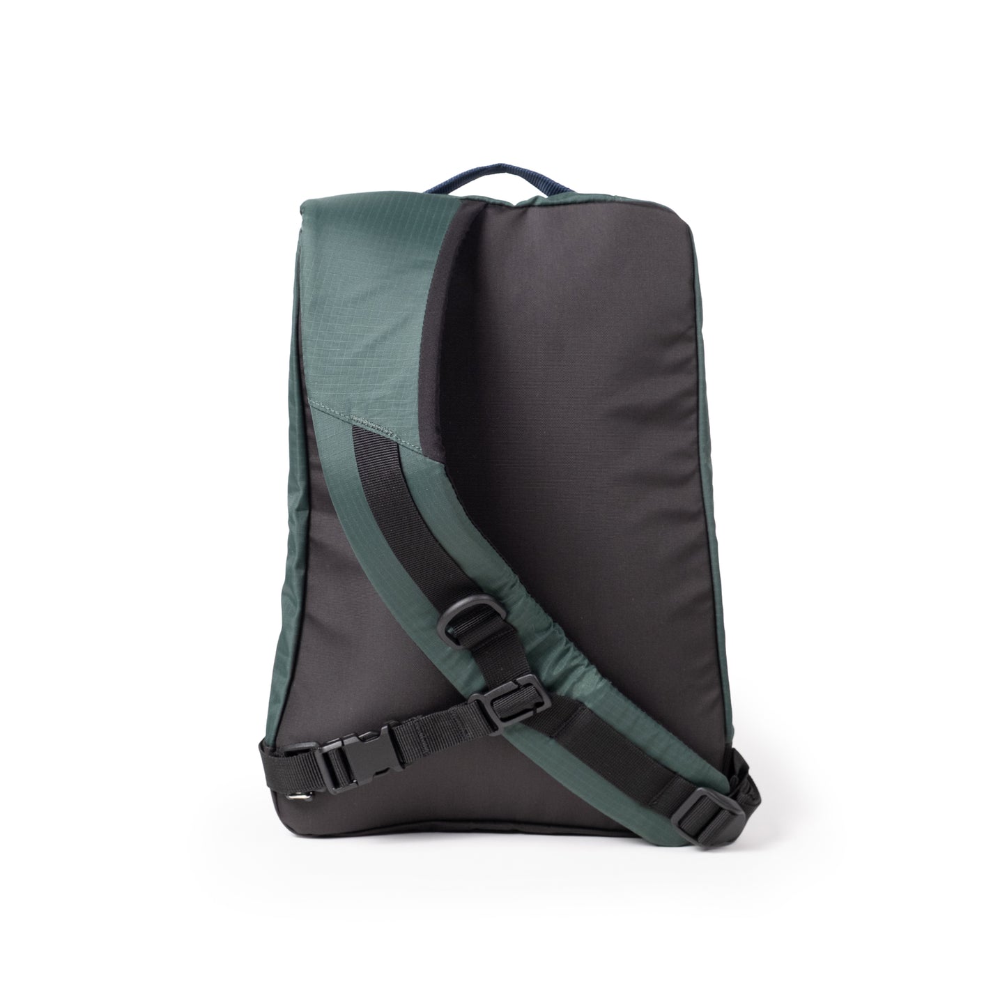 BackView of Topo Designs Mountain Sling Bag in "Forest / Bone White"
