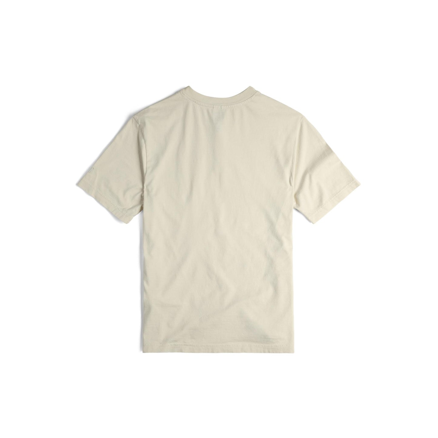 Back View of Topo Designs Dirt Henley Short Sleeve - Men's in "Bone White"