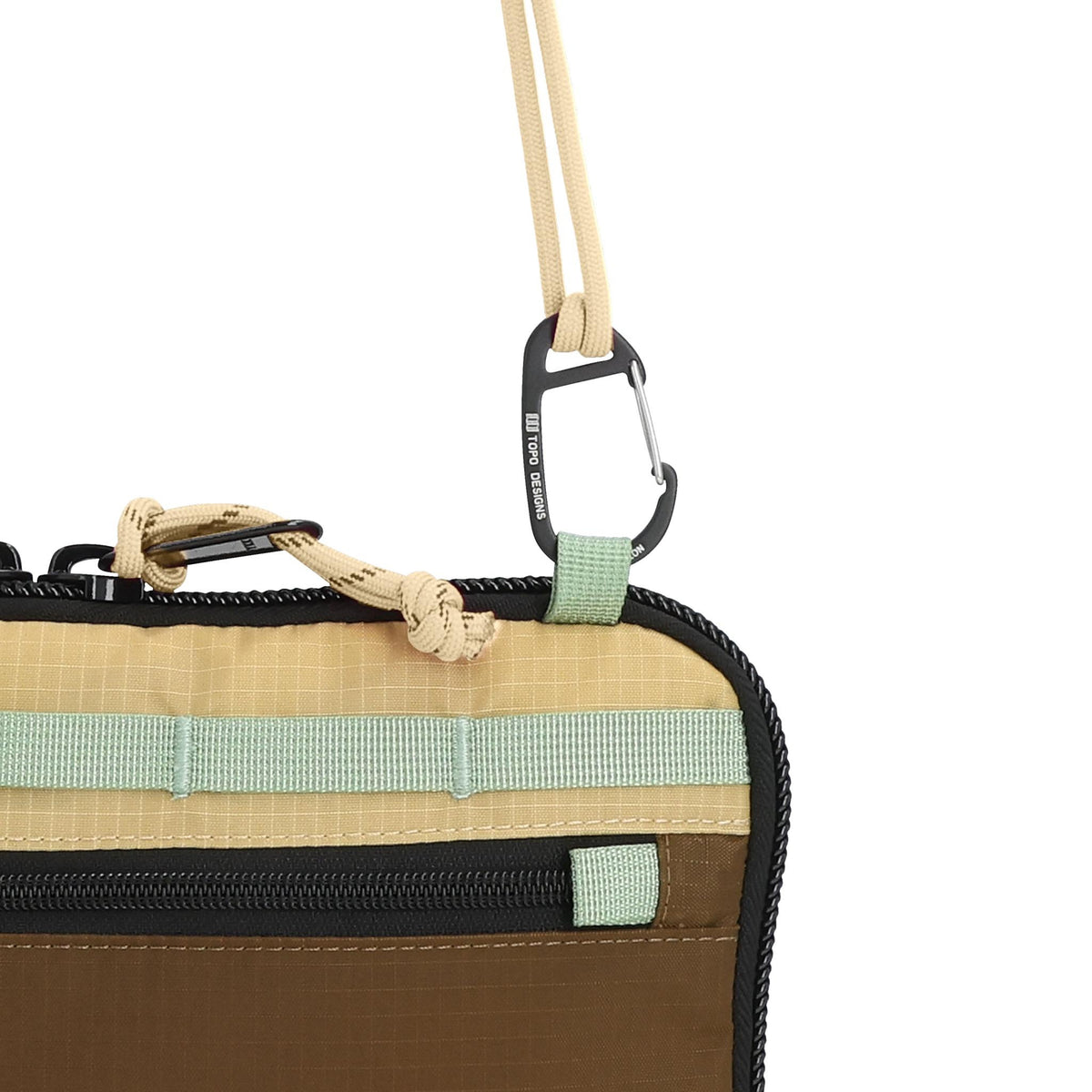 General Detail View of Topo Designs All Adventure Accessory Bag in "Desert Palm"