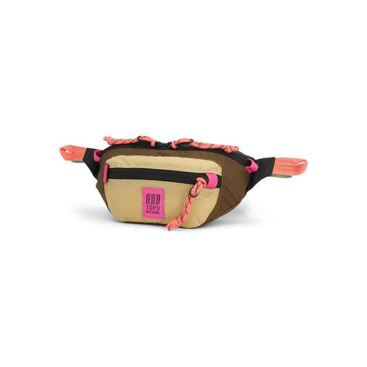 Front View of Topo Designs Mountain Waist Pack in "Desert Palm / Sahara"